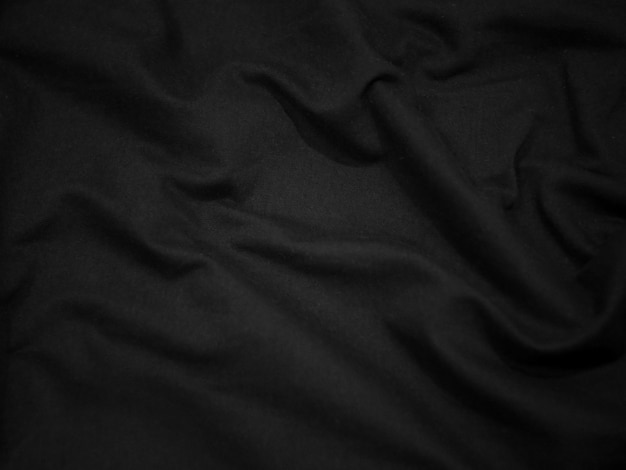 Czarna tkanina ciemna fala tekstury tła