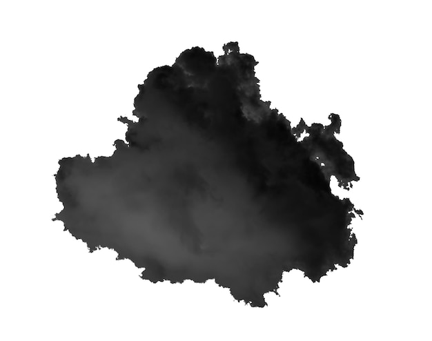Zdjęcie czarne chmury na białym tle