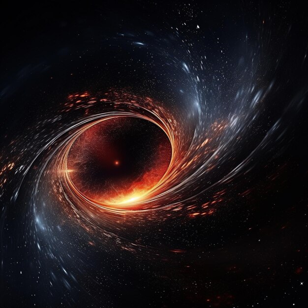 Czarne dziury we wszechświecie 8K HD fotografia