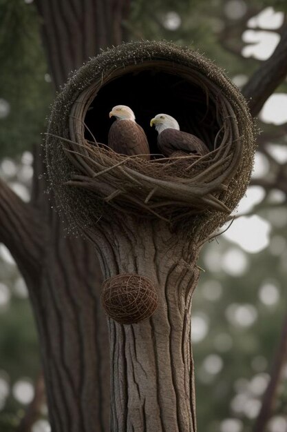 Czarne kormorany gniazdają na martwych gałęziach drzew