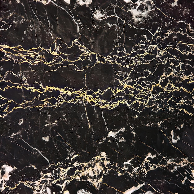 Zdjęcie czarne marmurowe tło ze złotymi liniami i liniami.