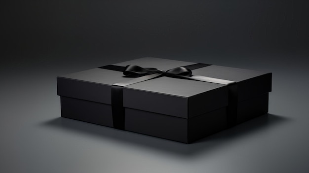 Czarne pudełko podarunkowe otwarte dla wysokiej klasy akcesoriów mody