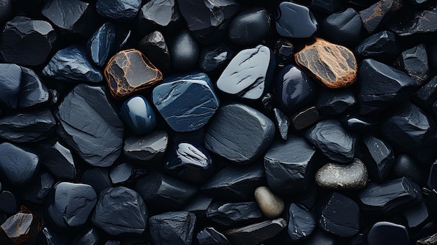 Czarne skały tapety Generatywne Ai
