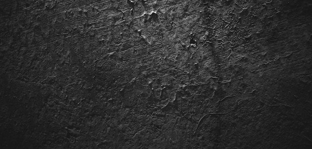 Czarne tło naturalnego pędzla obrysu teksturowanego cementu lub kamienia stary Horror Cement Tekstura Grunge straszne tło Ściana Beton Stary czarny