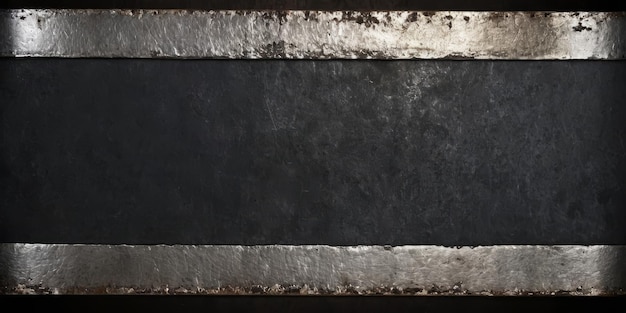 Zdjęcie czarne tło tekstura grunge ze srebrnym białym centrum w abstrakcyjnym teksturowanym metalu w starym udręczonym vintage projektowaniu granicy