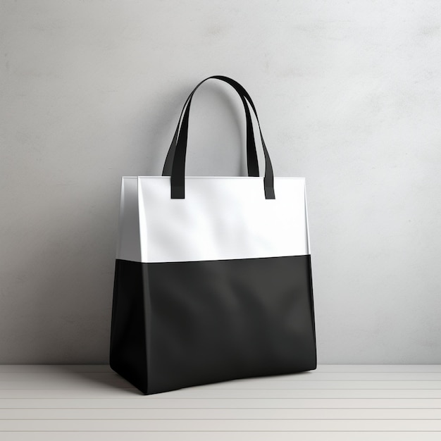 Zdjęcie czarno-biała torba na makiety produktu