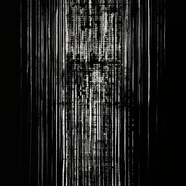 Zdjęcie czarno-biała zasłona z kodami kreskowymi