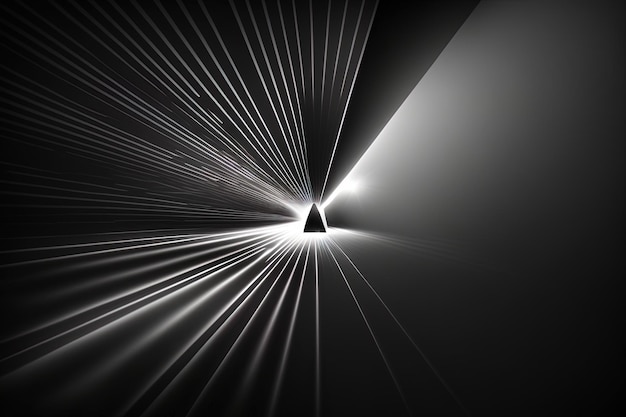 Czarno-białe abstrakcyjne tło linii ze światłem, dobre do projektowania tła biznesowego