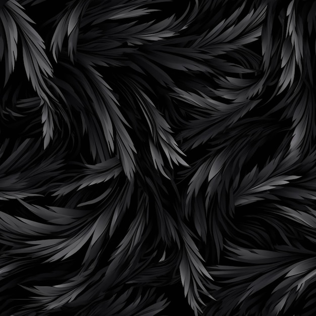 Zdjęcie czarno-białe abstrakcyjne tło z piórami generatywnymi ai