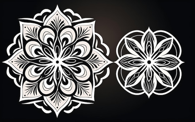 Czarno-białe kolory bohemskich wzorów.