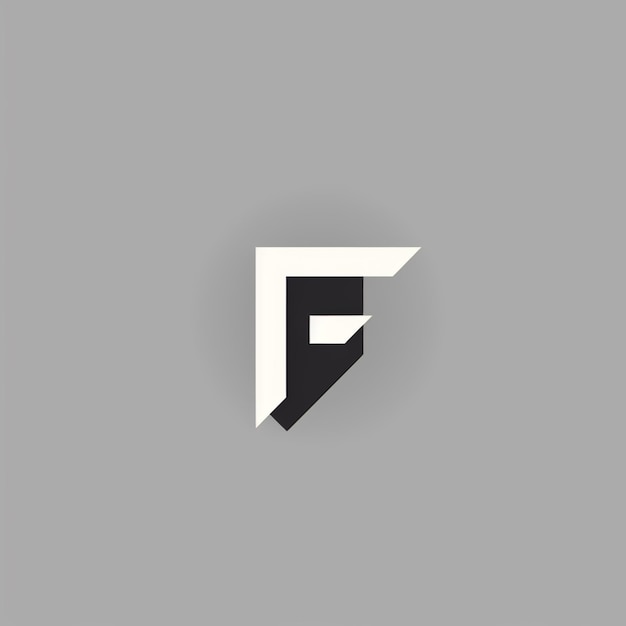 Zdjęcie czarno-białe logo z literą f generative ai