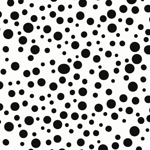 Czarno-białe tapety z kropkami polka przez calynne01 na tkaninie spoonflower w stylu punktu