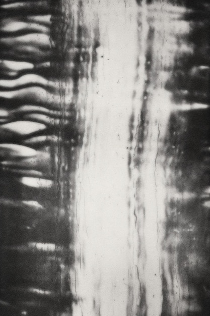 Czarno-białe zdjęcie butelki wody z kroplą wody w tle.