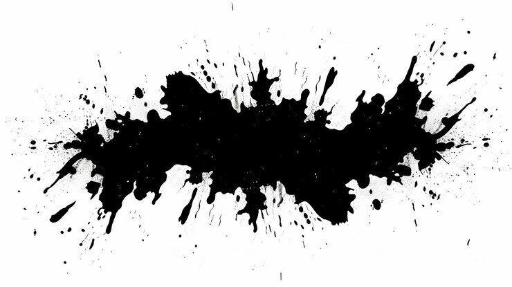 Zdjęcie czarno-białe zdjęcie czarno-białego abstrakcyjnego tła z czarnym i białym atramentem
