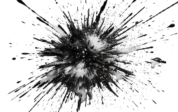 Zdjęcie czarno-białe zdjęcie czarno-białej wybuchu.