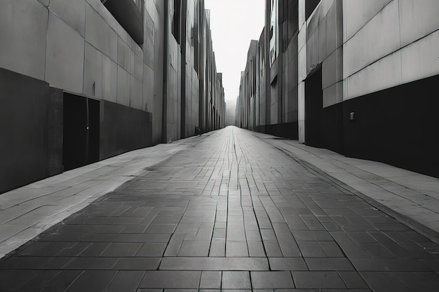 czarno-białe zdjęcie nowoczesnego miastaczarno-białe zdjęcie nowoczesnego miastapusta nowoczesna ulica w b