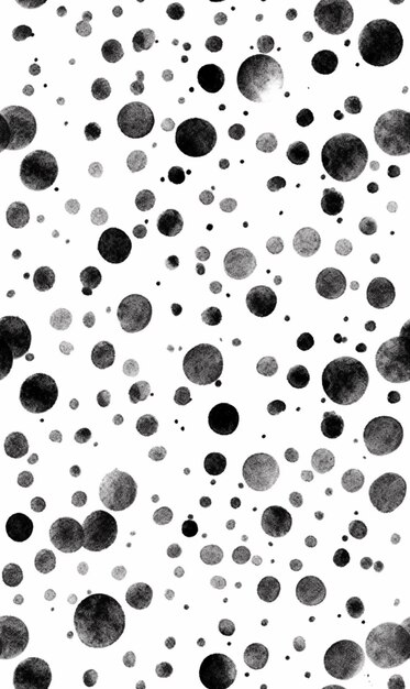 czarno-białe zdjęcie wielu kropek na białym tle generatywne ai