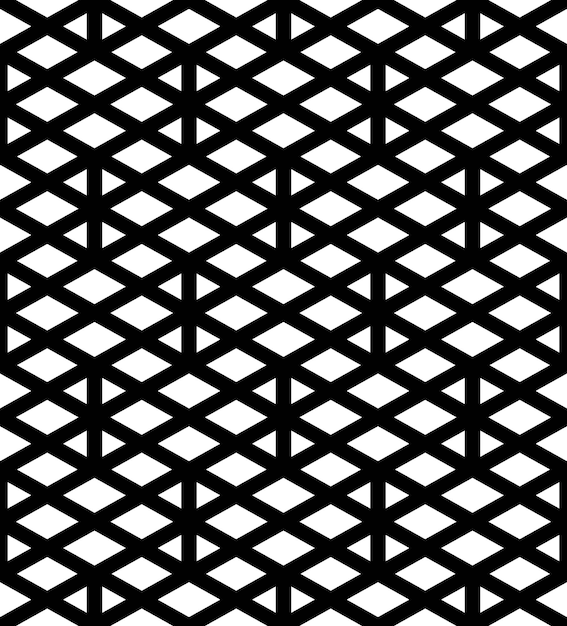 Czarno-biały abstrakcyjny teksturowany geometryczny bezszwowy wzór Symetryczny monochromatyczny wektorowy tło włókiennicze Linie splicing