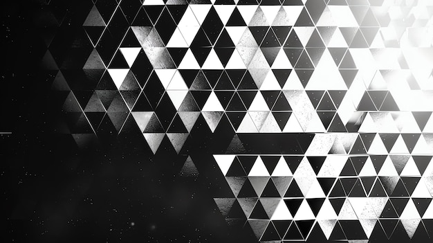 Zdjęcie czarno-biały geometryczny trójkąt abstrakcyjnego tła