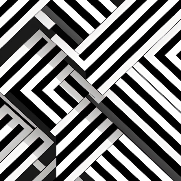 Zdjęcie czarno-biały geometryczny wzór z liniami w stylu czystego minimalistycznego