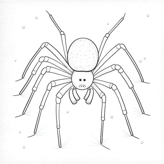 Czarno-biały kolorystyczny obraz czarnej wdowy pająka