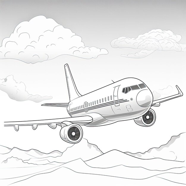 Zdjęcie czarno-biały kolorystyczny obraz prywatnego samolotu