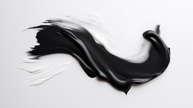 Czarno-biały obraz przedstawiający czarno-biały pędzel.