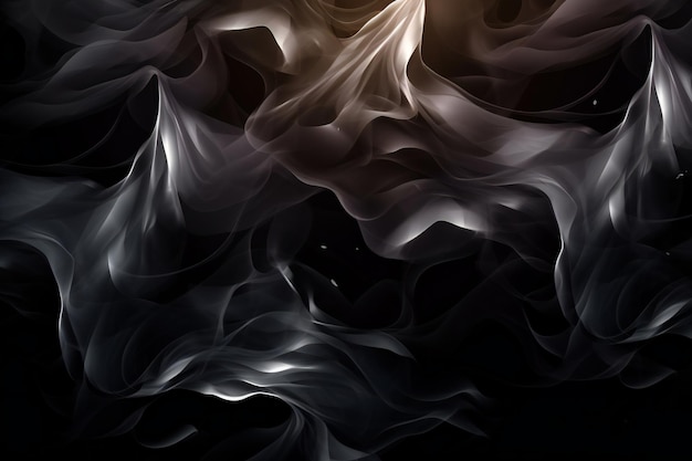 Czarno-biały obraz tła ognia i dymu.