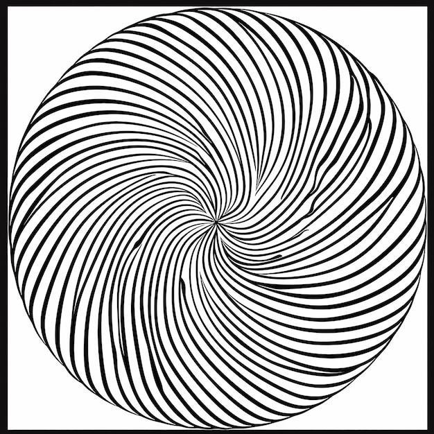 czarno-biały rysunek spiralnej