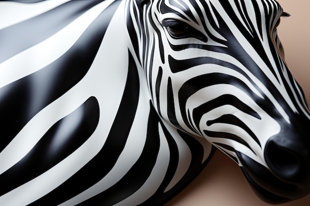 Zdjęcie czarno-biały wzór futra zebry, który jest płynny wzór zebry, który jest nadal dziki, ale w stylu b