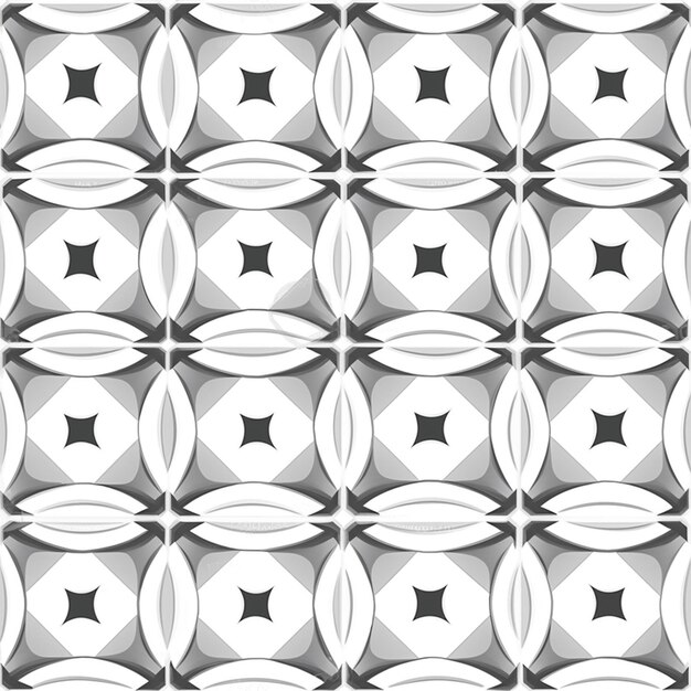 Czarno-biały wzór geometryczny z dużym okręgiem generującym ai