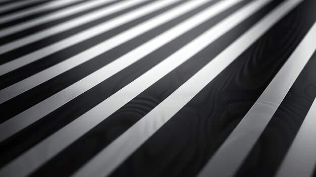 Czarno-biały wzór paskowy Paski są nierówne i mają błyszczącą powierzchnię odblaskową Tło jest czarne i ma matowy wykończenie