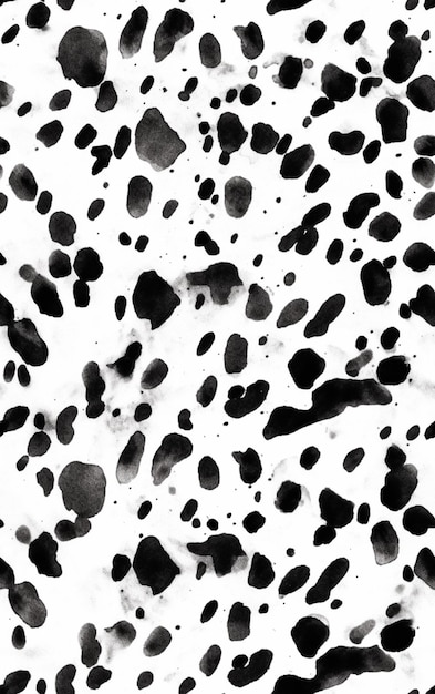 Zdjęcie czarno-biały wzór z czarnymi plamami i plamami.