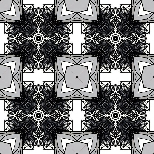Zdjęcie czarno-biały wzór z liczbą kwadratów i liczbą 3 na nim.