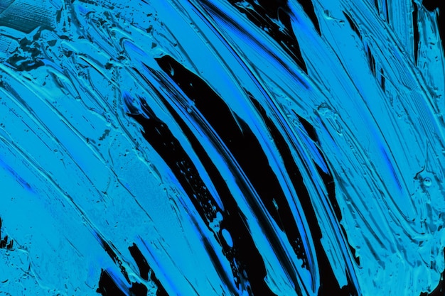 Czarno-niebieskie abstrakcyjne tło Kolorowe plamy atramentu i plamy tapeta Kreatywne tło chaotyczne pociągnięcia pędzla wzór do drukowania na karcie