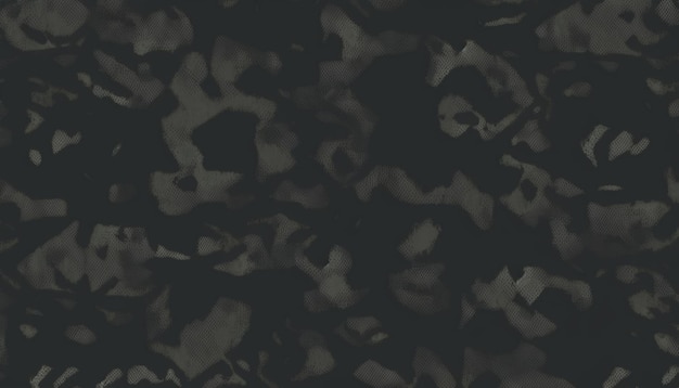 Zdjęcie czarno-szara tkanina kamuflażowa z czarnym tłem.