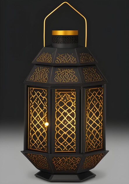Czarno-złota lampa z jednolitym tłem