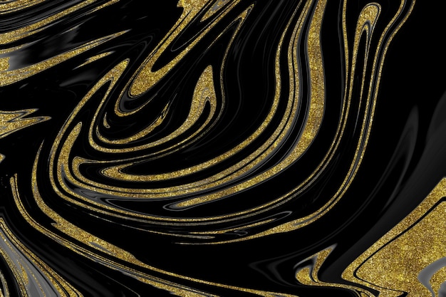 Czarno-złota tekstura marmuru
