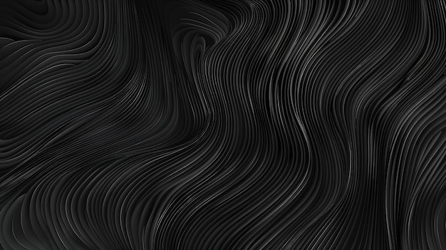 Czarny abstrakcyjny wzór tła Współczesny wzór falistej linii krzywe guilloche w kolorach monochromatycznych