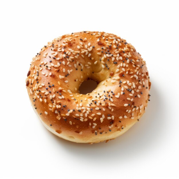 Czarny bagel z nasionami sezamu