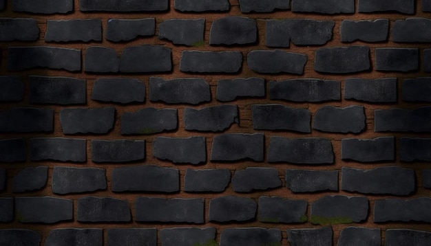 Czarny ceglany mur tekstury tła