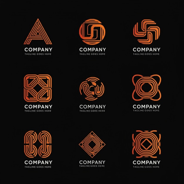 czarny ekran z pomarańczowym logo