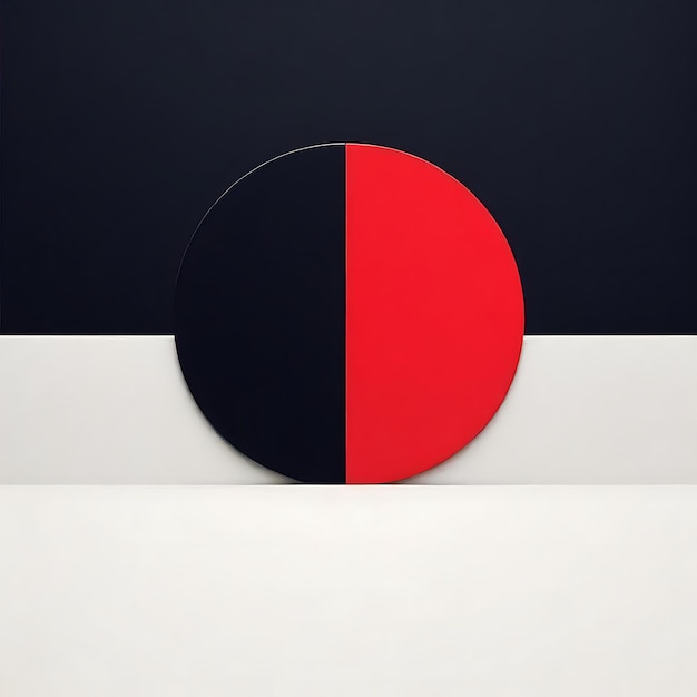 czarny i czerwony okrągły kształt na czarnym tle