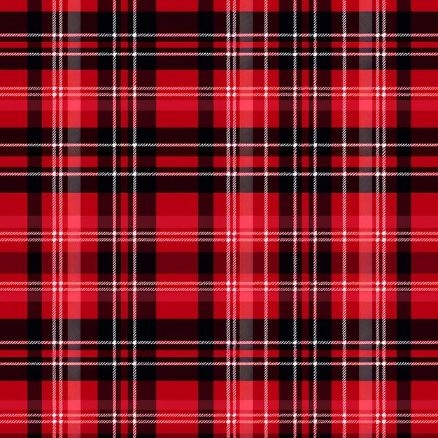 Czarny i czerwony tartan z bezszwowym wzorem