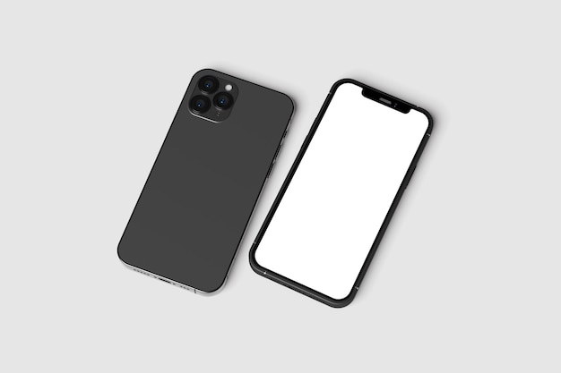 Czarny iPhone jest obok białego.