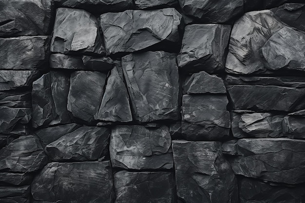 Czarny kamiennej ściany tekstury tło