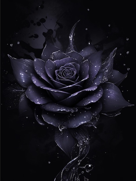 Zdjęcie czarny kwiat róży