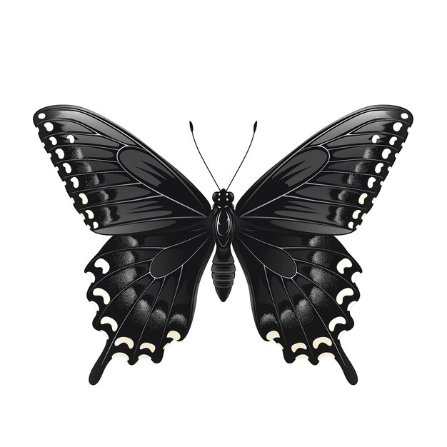 Zdjęcie czarny motyl siedzący na białej powierzchni