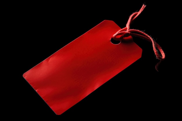 Zdjęcie czarny piątek czerwona naklejka z ceną na koronce na czarnym tle wygenerowane przez ai