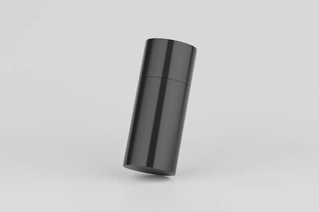Czarny plastikowy dezodorant w sprayu wiele butelek makieta butelki renderowania 3d